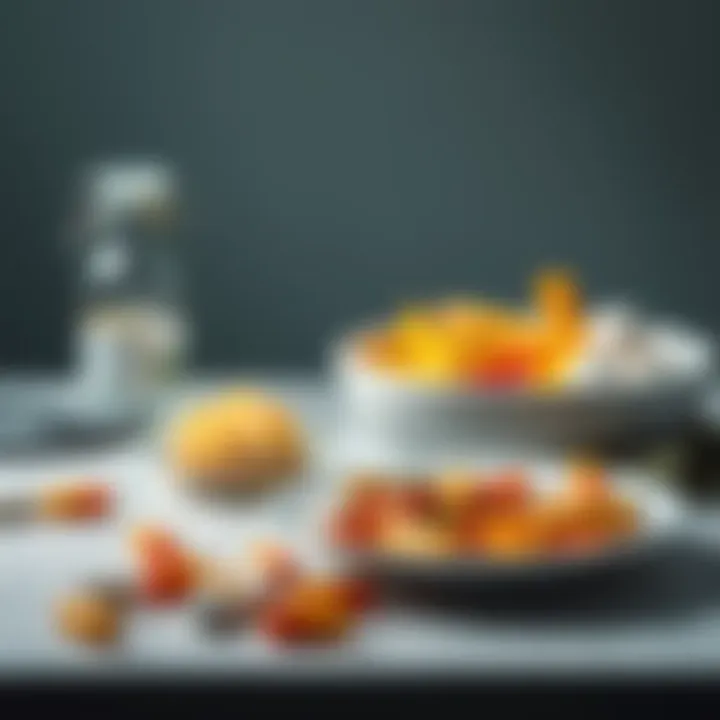 A visual representation of Ozempic pills on a table next to a plate of minimal food, illustrating the connection between weight loss medication and food scarcity.