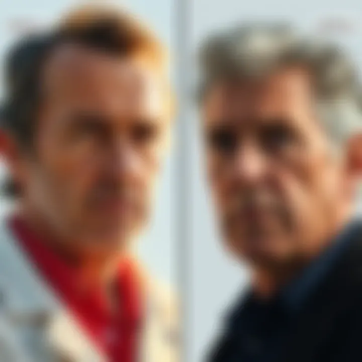 Palm Beach Pete and Jeffrey Epstein Comparison A side-by-side comparison showing differences in height and appearance between two men, one labeled as Palm Beach Pete and the other as Jeffrey Epstein, highlighting their contrasting features.