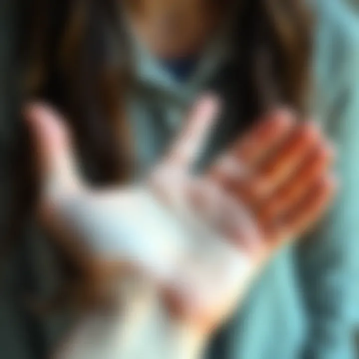 Person holding a palm open A close-up of a hand with an open palm, inviting reflection on what it holds and its significance.
