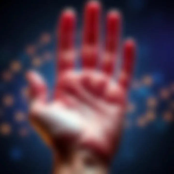 Close-up of a hand showing palm lines, symbolizing insights about future children and family