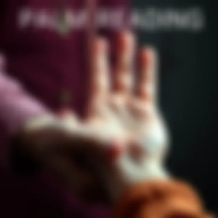 A close-up of hands holding a child's hand while examining palm lines, illustrating insights on children and marriage