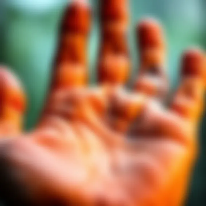 A close-up of a hand with lines clearly visible on the palm, showcasing palm reading techniques