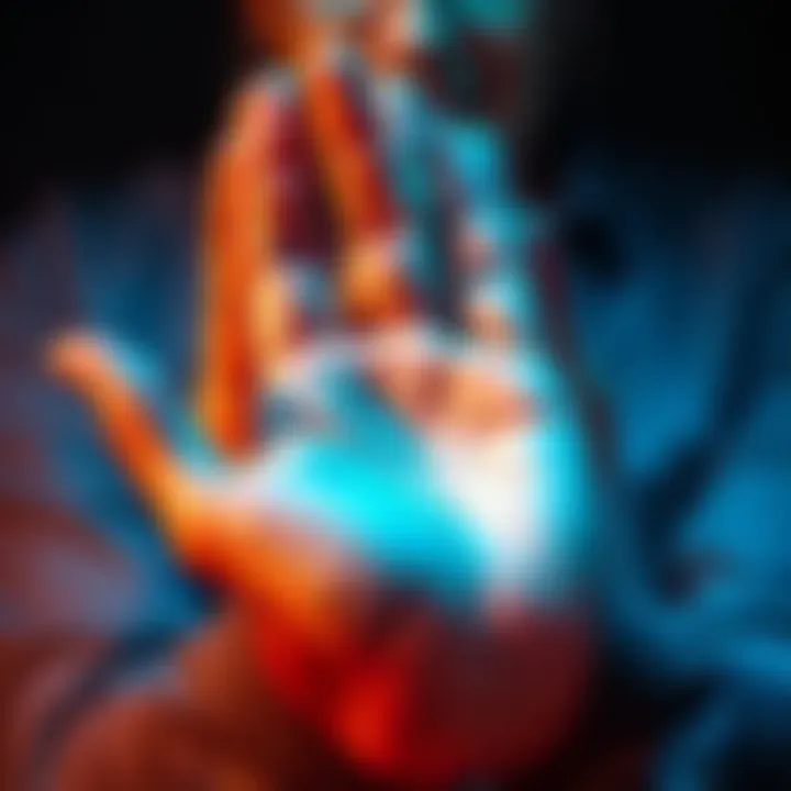 A person showing their palm with visible lines and shapes for reading