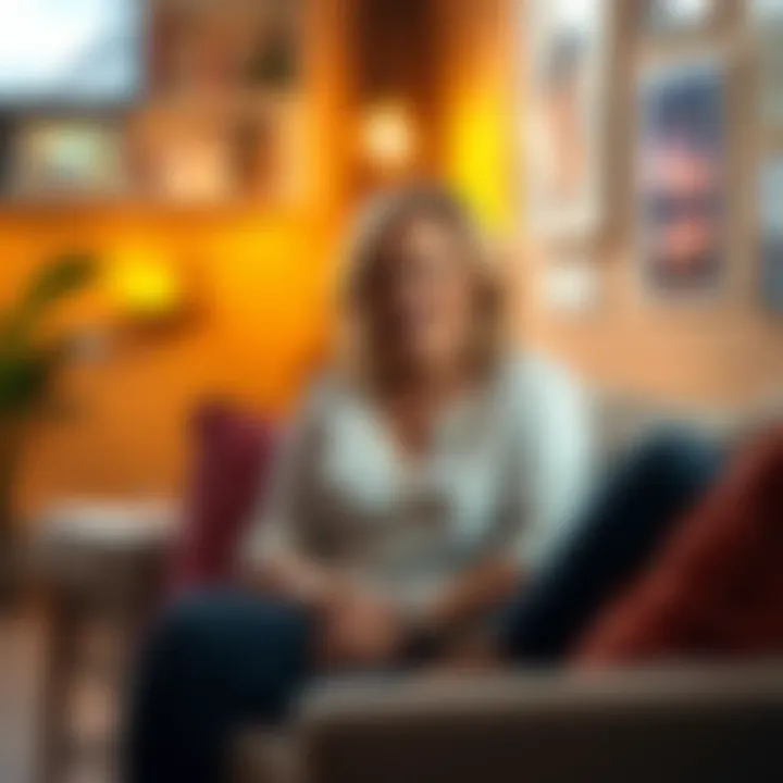 Health coach Pam Killeen in a cozy setting sharing sleep strategies