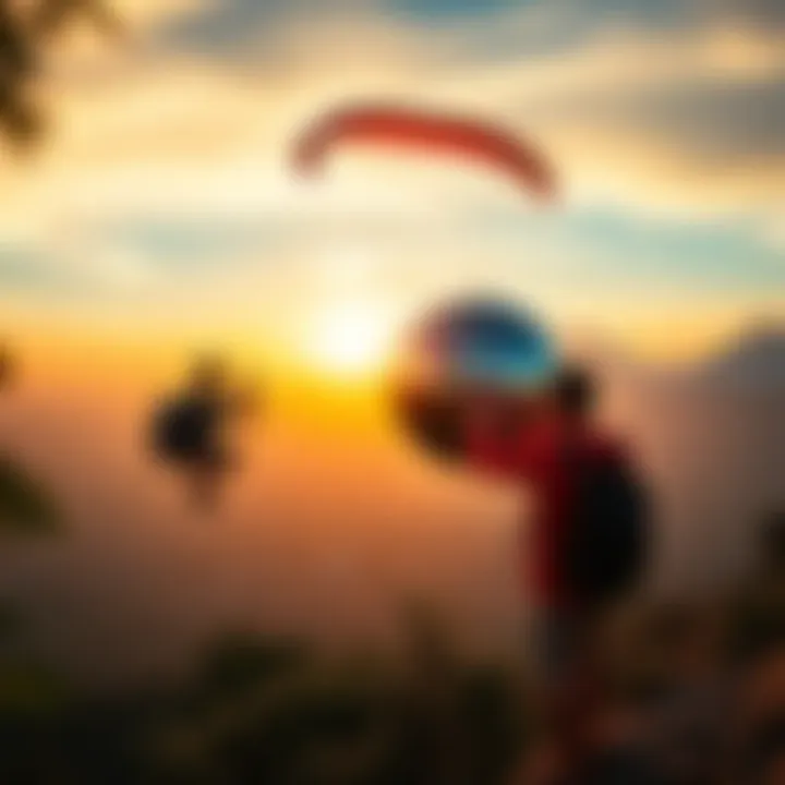 Paragliders flying near a metallic sphere in the sky over Tuluá, Colombia, capturing the moment on their phones as the sphere moves intelligently.