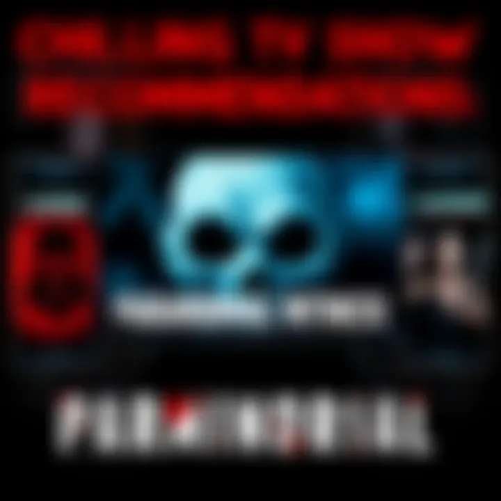 Chilling TV Show Recommendations A collection of spooky TV show covers featuring paranormal themes and suspenseful storytelling.