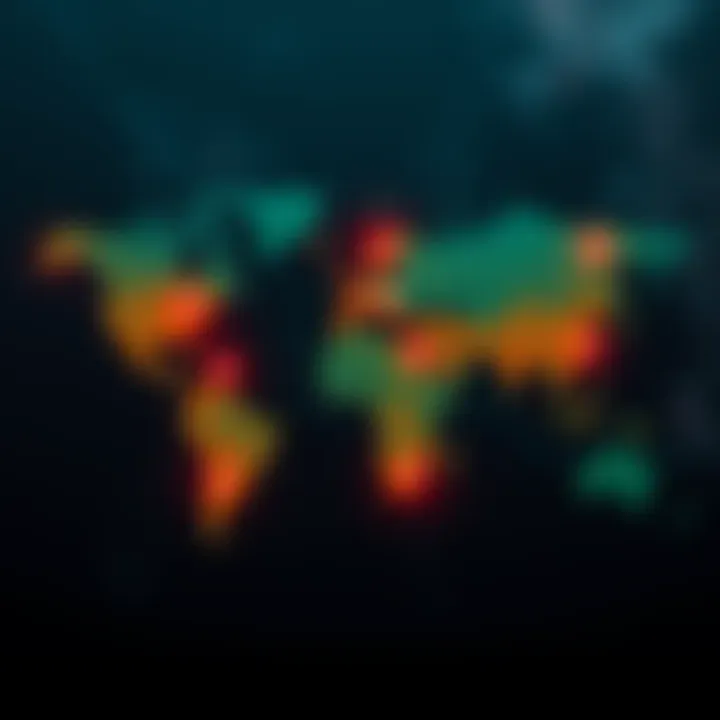 Map showing the top countries with reported paranormal encounters, including notable locations like Goat Man Bridge in Texas