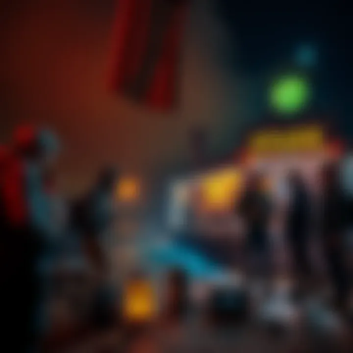 A group of paranormal enthusiasts discussing their experiences at Monroe House and Stark Saloon, with ghost-hunting equipment visible.