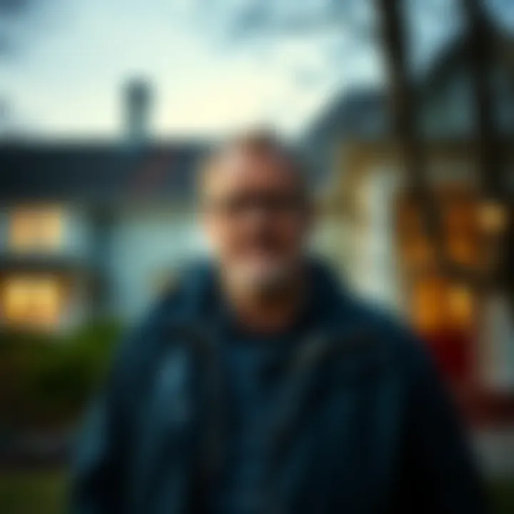 Karlo Zuzic, a paranormal investigator, stands in front of a home during a controversial episode of House Calls, raising questions about his credibility.