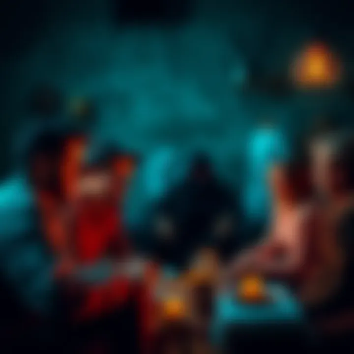 People sharing their spooky paranormal experiences in a warm gathering setting