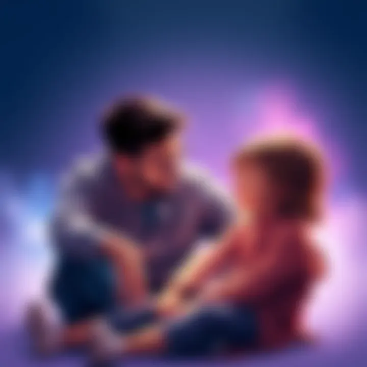 A parent sitting with their Gemini child, sharing a playful moment while discussing activities suitable for their traits.