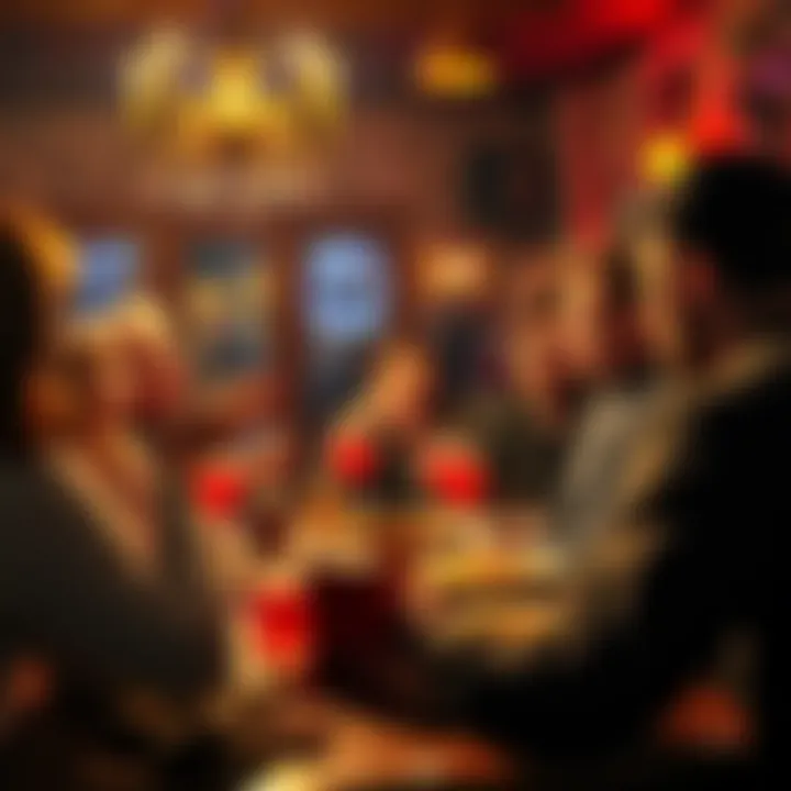 People discussing conspiracy theories at a party A lively gathering of friends sharing outrageous conspiracy theories, with surprised expressions and snacks on a table