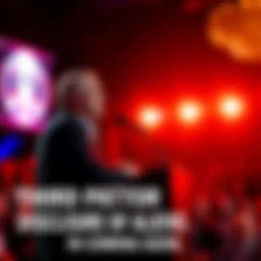 Pastor Alan Didio during a speech about alien disclosure, standing at a podium with an audience behind him, expressing concern and urgency.