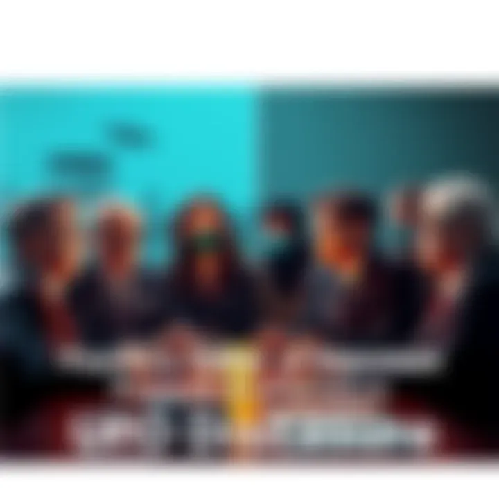 Pastors Meeting with Government Officials A group of pastors in discussion with government representatives about UFO disclosure, looking concerned and engaged.