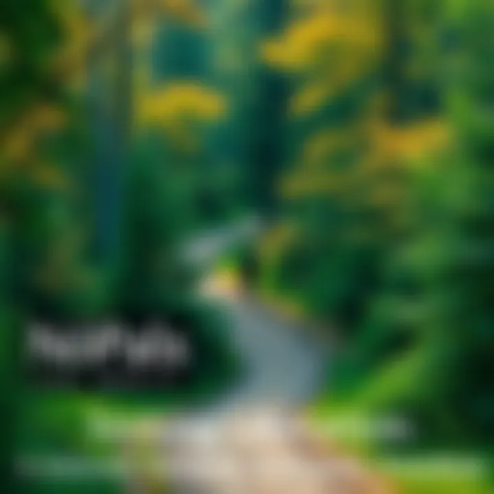 A solitary figure walks along a winding path through a vibrant forest, symbolizing the journey towards authentic freedom and individuality.