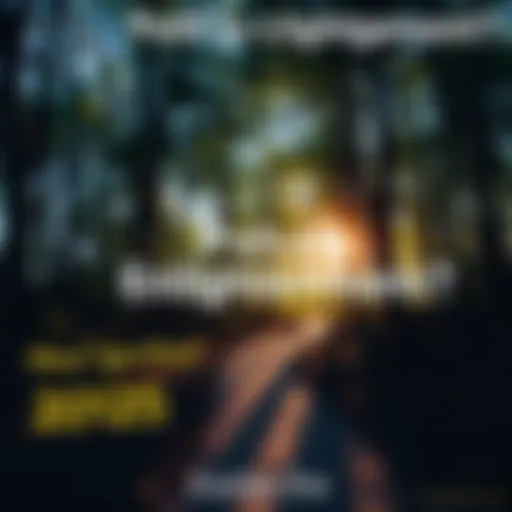 A serene landscape showing a winding path through a forest with sunlight filtering through the trees, symbolizing a personal journey toward spiritual growth.