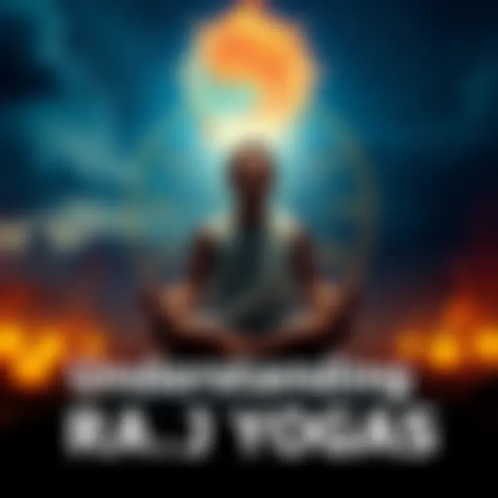 A person meditating with astrological symbols around them, representing inner strength and success through Raj Yogas