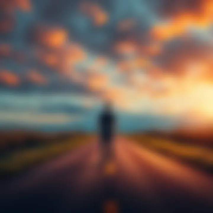 A person standing at a fork in the road, contemplating which path to take, symbolizing choices in life.