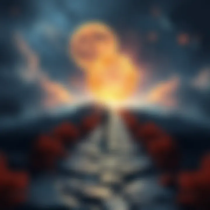 A cosmic journey symbolizing personal transformation and philosophical exploration