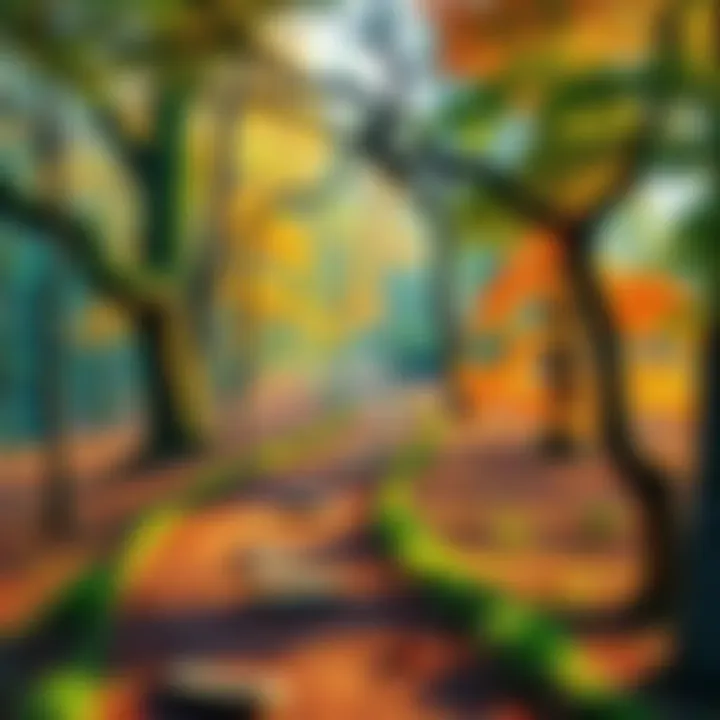 A winding path through a vibrant forest, symbolizing the journey toward understanding and truth.
