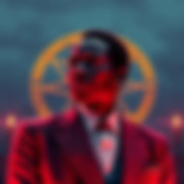 Patrice Lumumba standing by Rosicrucian symbols, representing his spiritual beliefs and leadership in the fight for African independence.