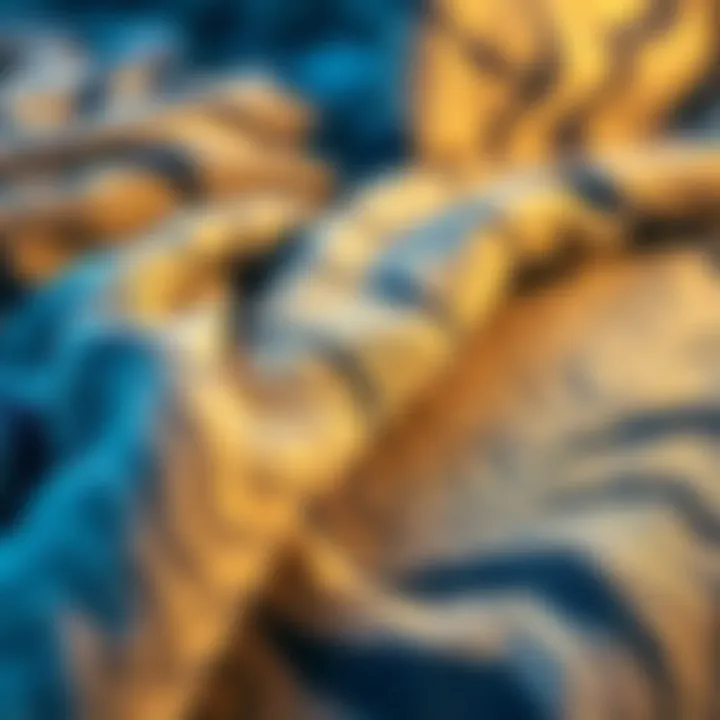 A close-up of the transformed blanket showcasing herringbone design