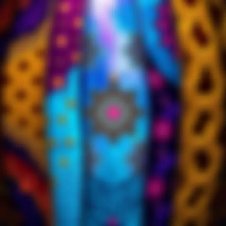 An artistic representation of various patterns symbolizing storytelling and connections in Project Preserve Destiny