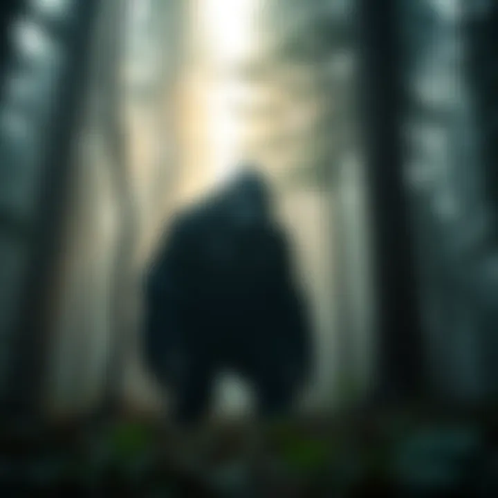 A scene from the restored Patterson-Gimlin Film showing Sasquatch walking through the forest
