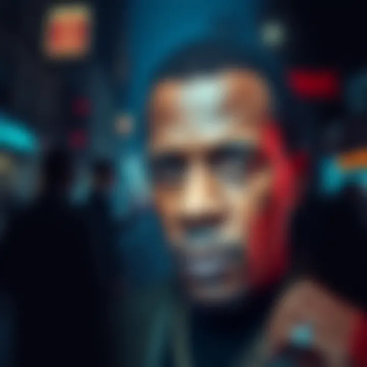 P.Diddy looking concerned with headlines about global tensions and the Epstein-Files in the background