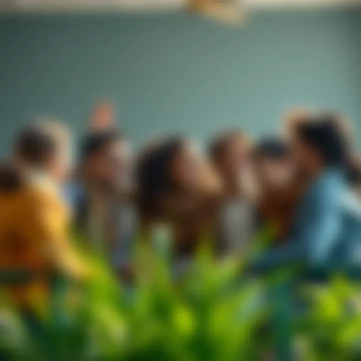 Promoting Peace in Education A diverse group of students engaged in a discussion, symbolizing harmony and understanding in educational settings.