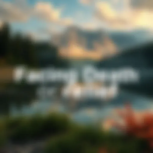 A tranquil landscape showing a serene lake surrounded by trees, symbolizing solitude and connection with nature in the face of death.