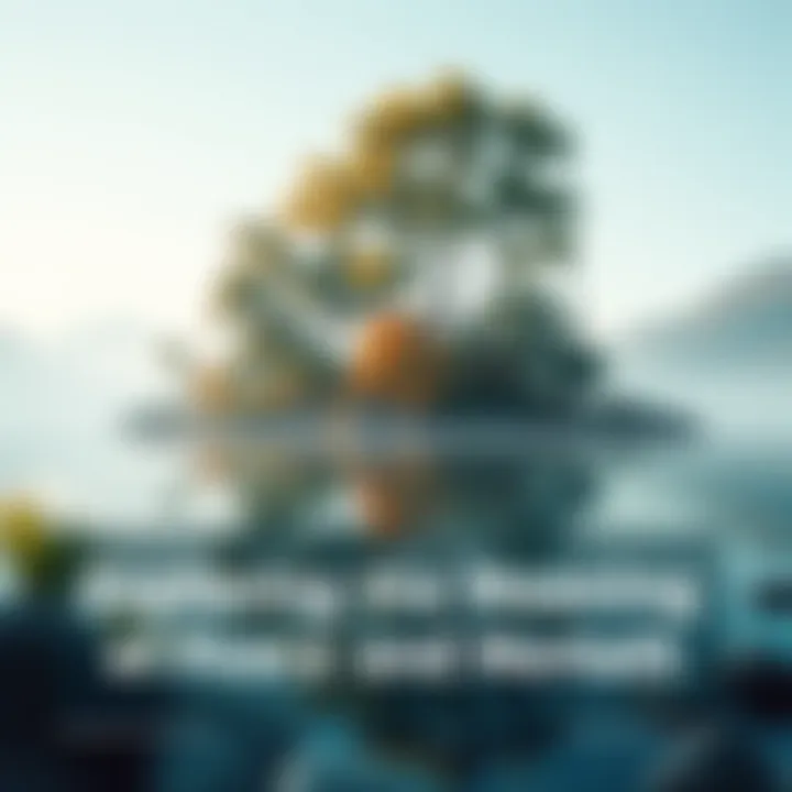 A serene landscape showing a calm lake surrounded by trees, symbolizing harmony and reflection on life and death.