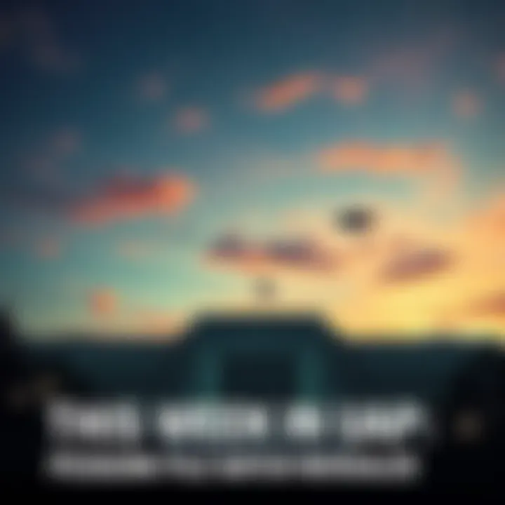 A Pentagon building with flags, symbolizing the upcoming release of UAP files, and a silhouette of a UFO in the sky
