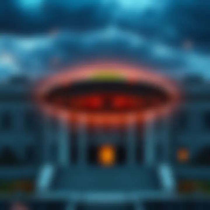 Pentagon UFO Video Response The Pentagon building with a UFO graphic overlay, highlighting its acknowledgment of Rep. Luna's letter regarding UFO videos.