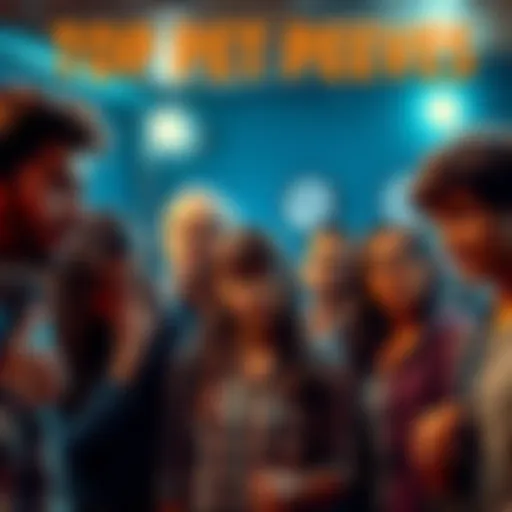 Group of people showing their pet peeves and frustrations in a social setting