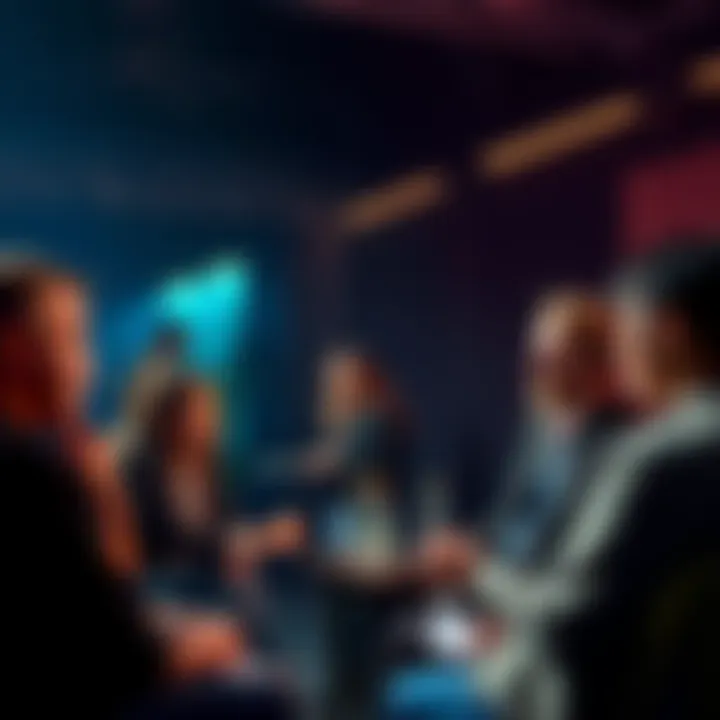 A group of people engaged in a discussion, sharing their experiences related to Bashar sessions