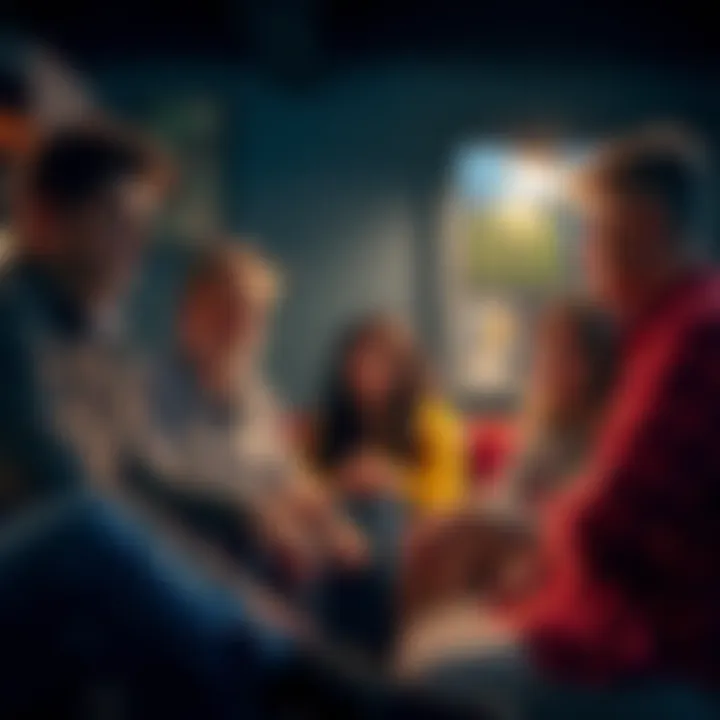 A group of individuals sitting together, sharing their personal stories about loneliness and finding support.