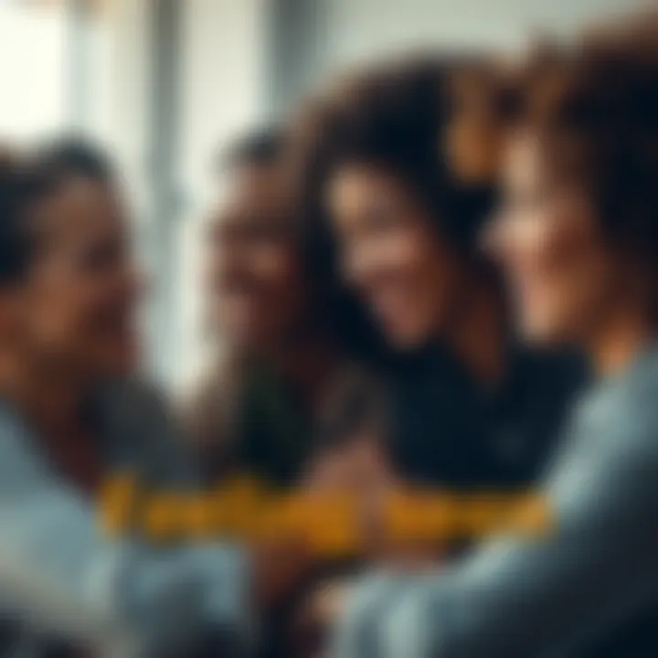 A group of friends sharing smiles and laughter, showing genuine connection and understanding in their expressions.