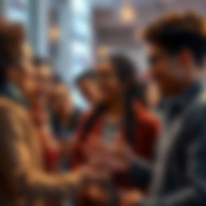 A group of diverse people engaging in conversation, showing warmth and understanding, symbolizing human connection in 2025.