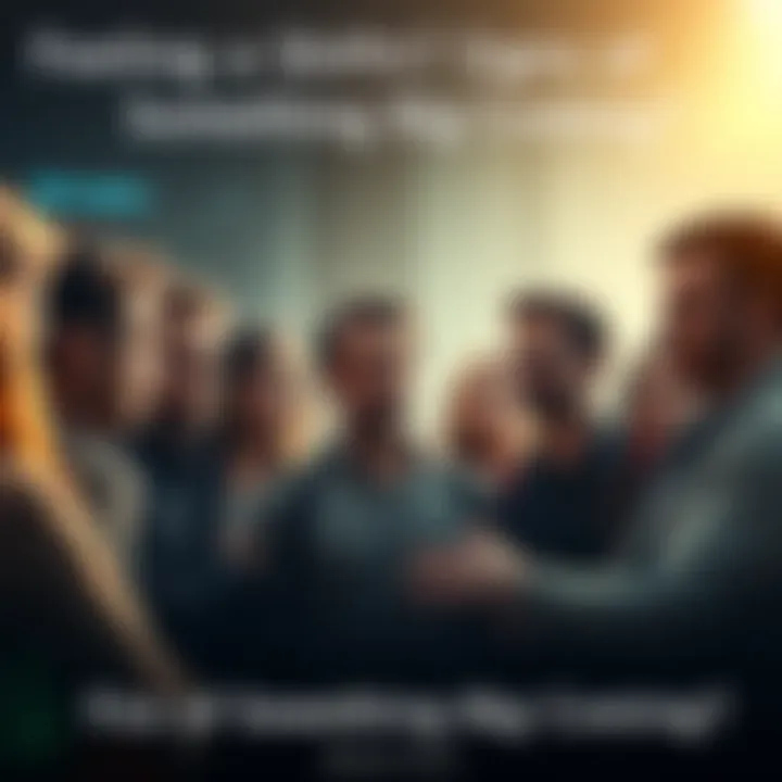 A group of people talking in a circle, looking concerned about future events and changes, with worried expressions