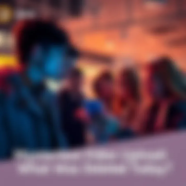 People discussing a deleted video Group of people looking at a phone, talking about a recently deleted video