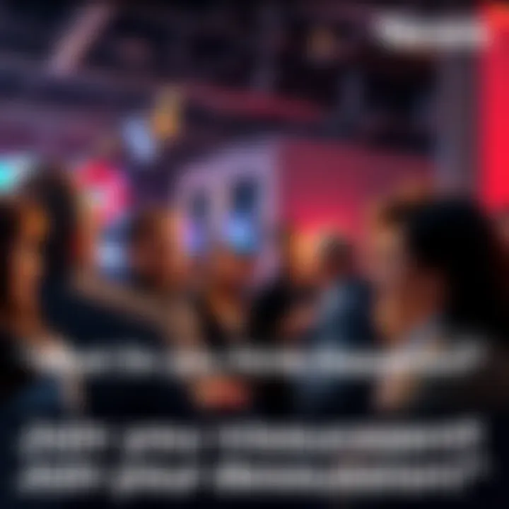 People discussing events A group of people engaged in a discussion about recent events