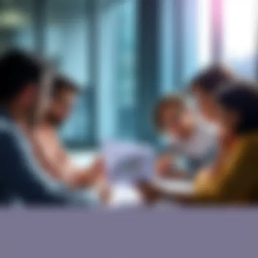 A group of people sitting around a table, sharing thoughts and analyzing a document together.
