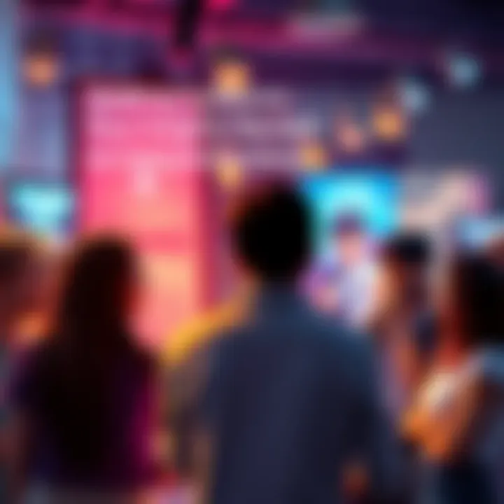 People discussing interpretation A group of people sharing ideas about the process of interpretation, engaging in conversation.