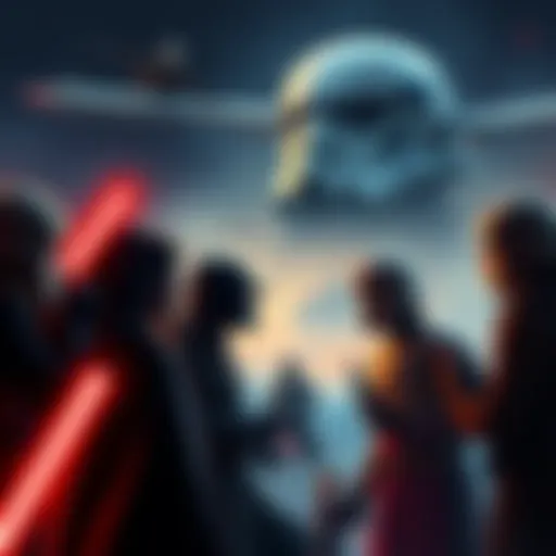 A group of people engaged in a serious conversation about the threat of an Empire invasion