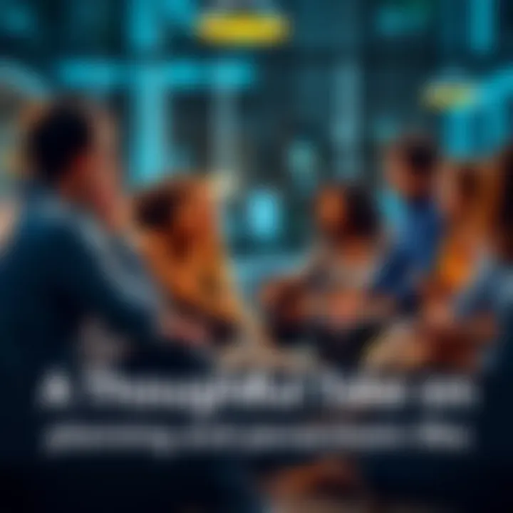 Group of people discussing life paths A group of diverse people sitting in a circle sharing their thoughts and perspectives about life's planning and experiences