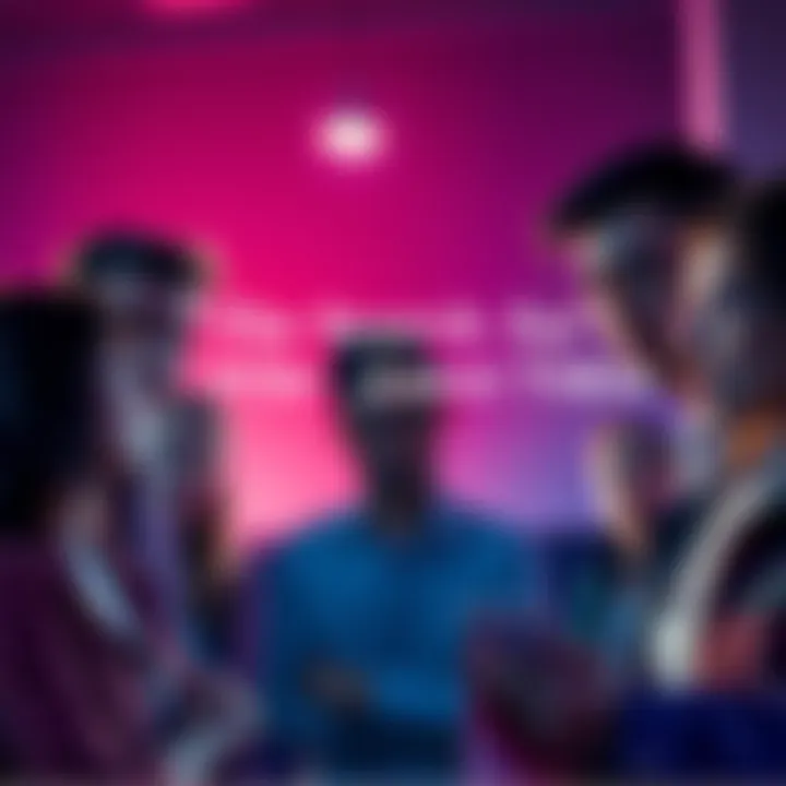 A group of curious people gathered around, sharing thoughts about a mysterious lost video, with expressions of intrigue and excitement.