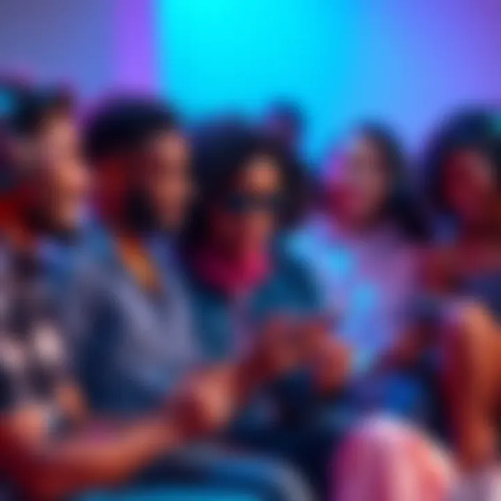 Group of friends sharing their diverse music playlists, including Motown and R&B