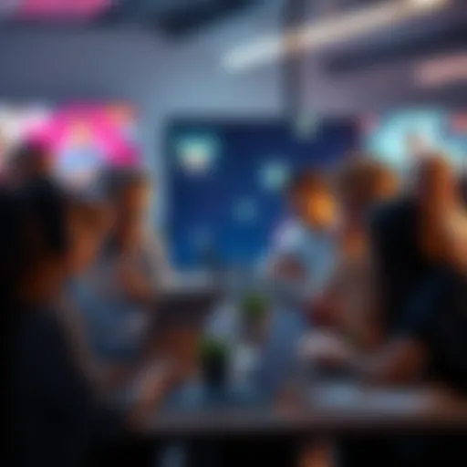 Group of people engaged in a discussion on various online forums about a viral lie