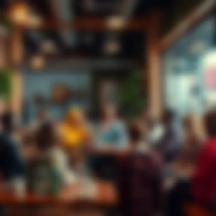 A diverse group of people gathered in a cozy café, engaged in a conversation about the concept of permanent shifting and sharing their thoughts.